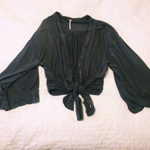 Worn Once!! Free People Tie Front Top